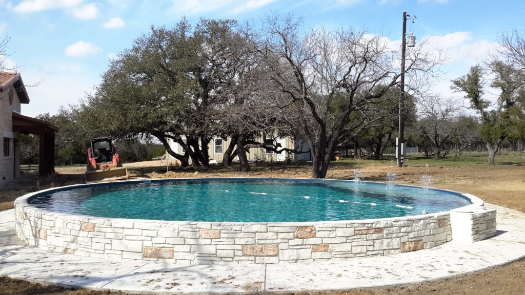 Pool made from stock tank.